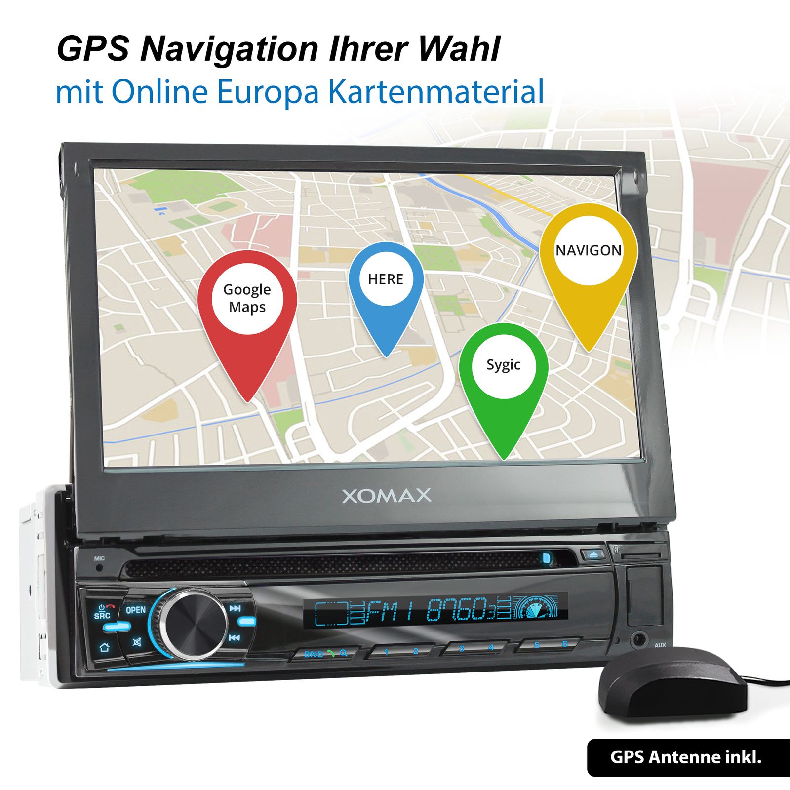 Kundenrezensionen: XOMAX XM-2DTSBN6214 Autoradio mit GPS